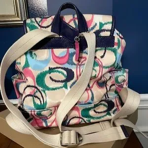 COACH “RARE”Signature Ikat C Backpack Like New Multi COACH “RARE”Signature Ikat C Backpack Like New Multi main image 4